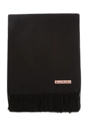 Acne Studios Logo Patch Fringed Scarf