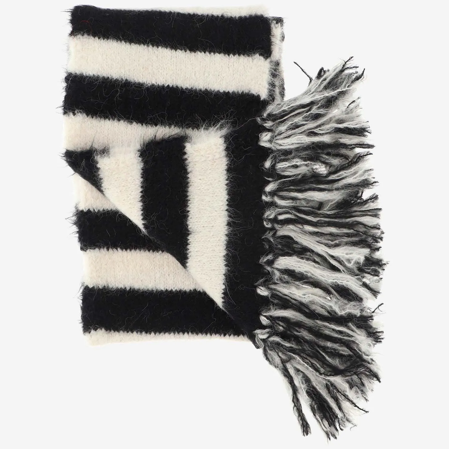 Alanui Striped Fringed Scarf