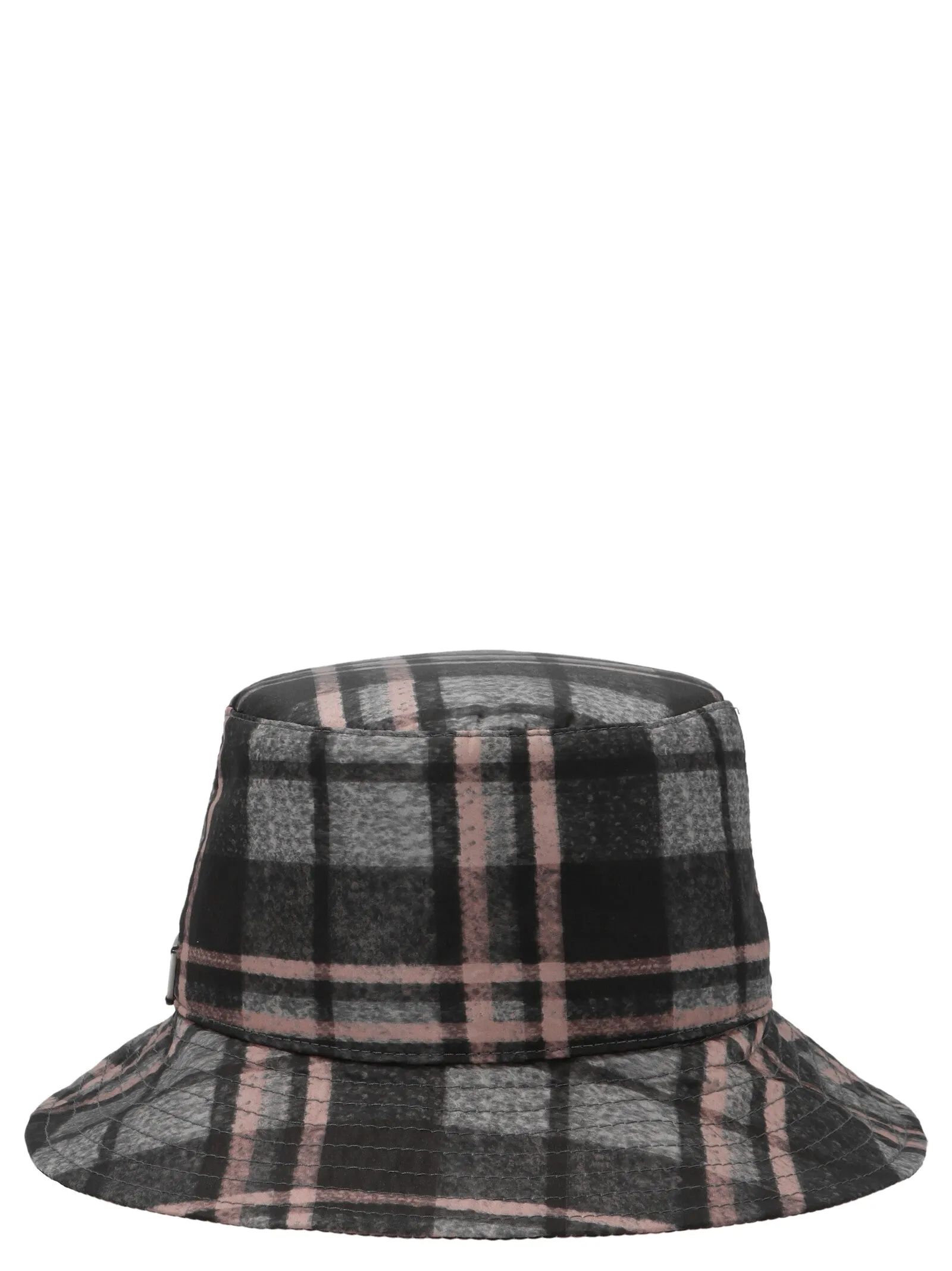 Alberta Ferretti Logo Plaque Tartan Bucket Hat