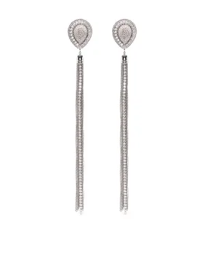 Alessandra Rich Crystal-Drop Detail Earrings