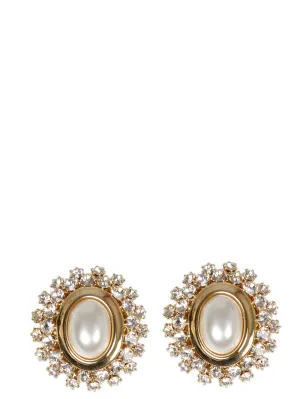 Alessandra Rich Crystal Embellished Stud Earrings