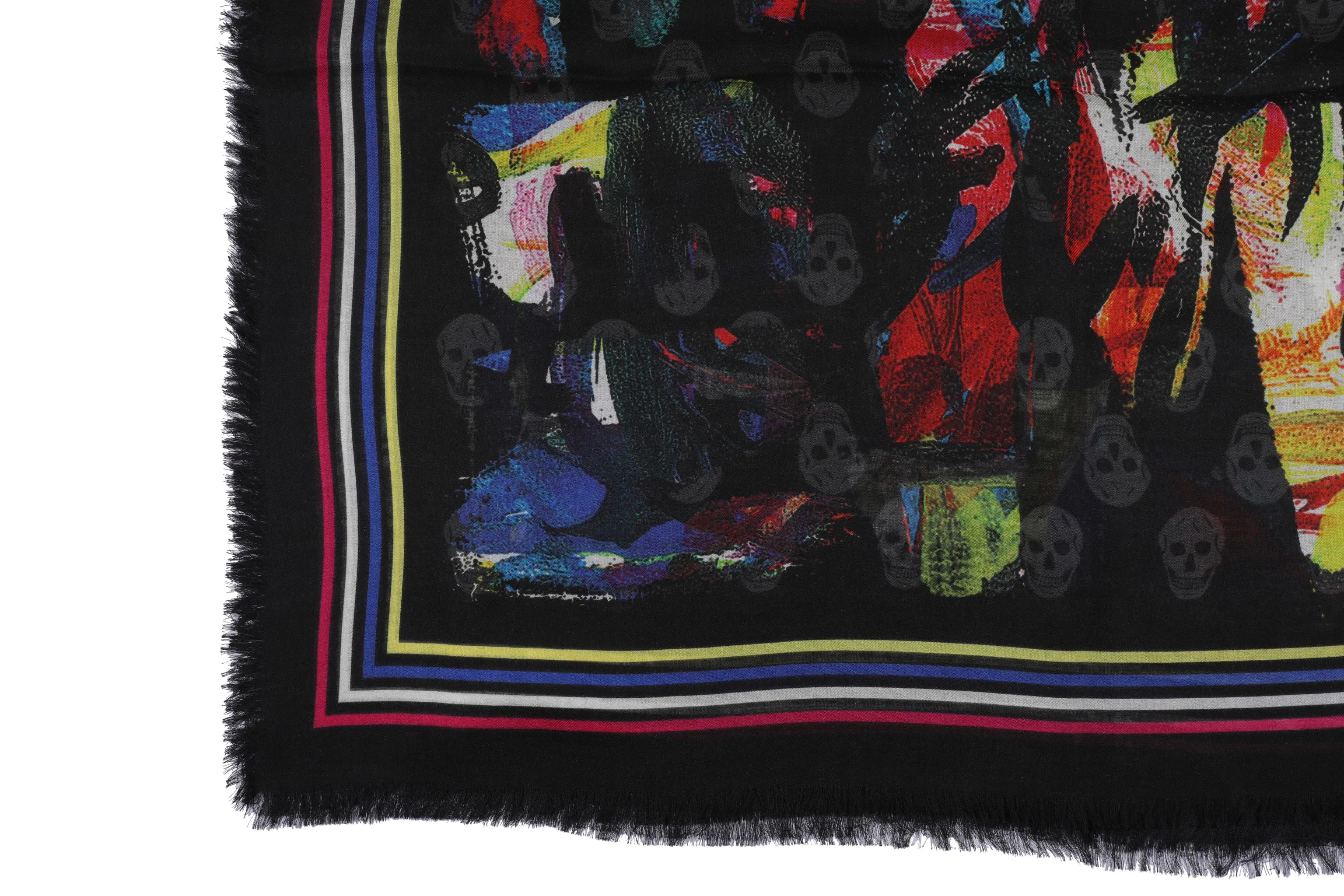Alexander McQueen Allover Graffiti Printed Scarf