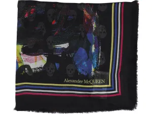 Alexander McQueen Allover Graffiti Printed Scarf