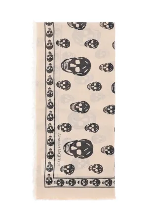 Alexander McQueen Allover Skull Print Scarf