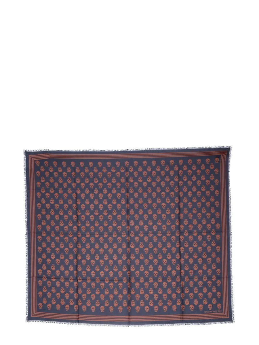 Alexander McQueen Allover Skull Printed Scarf