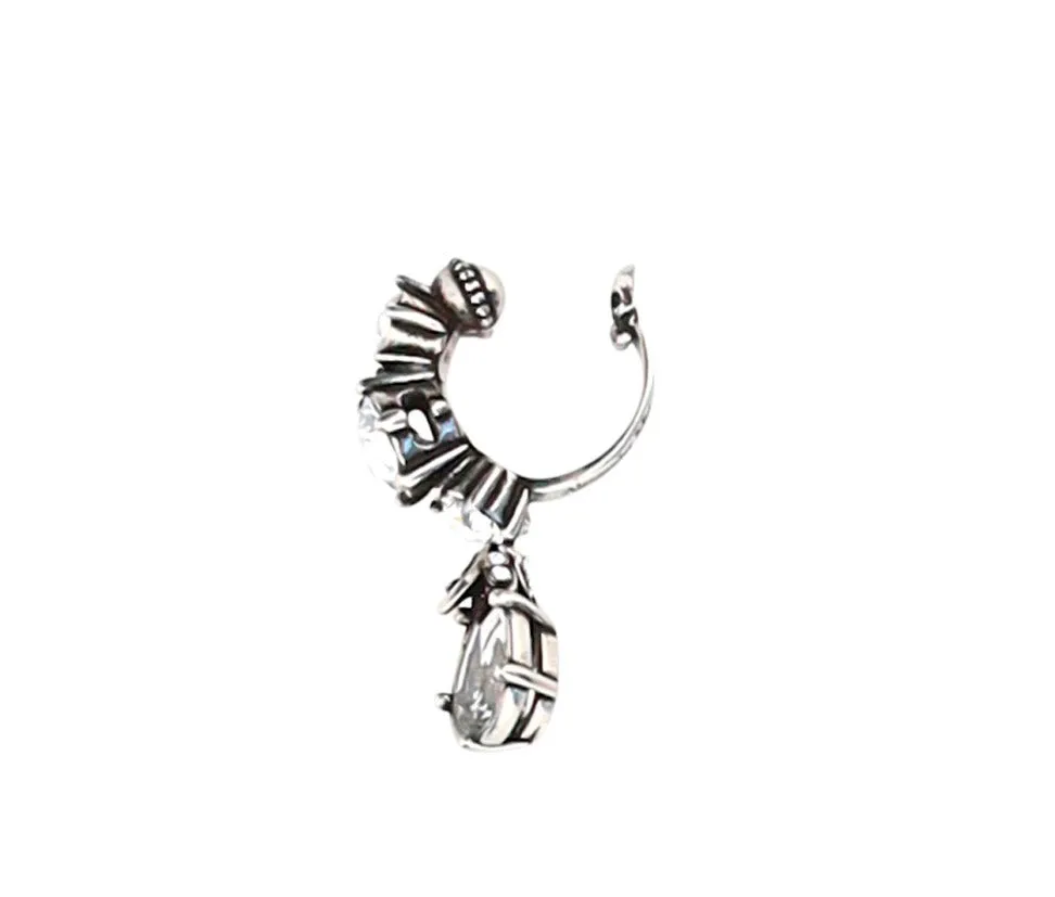 Alexander McQueen Drop Pendant Embellished Earcuff Earrings
