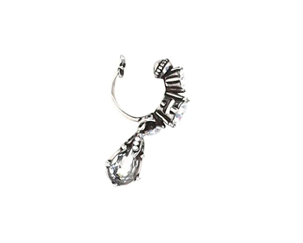Alexander McQueen Drop Pendant Embellished Earcuff Earrings