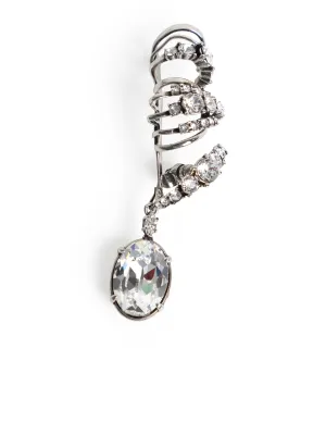 Alexander McQueen Embellished Drop Charm Earcuff