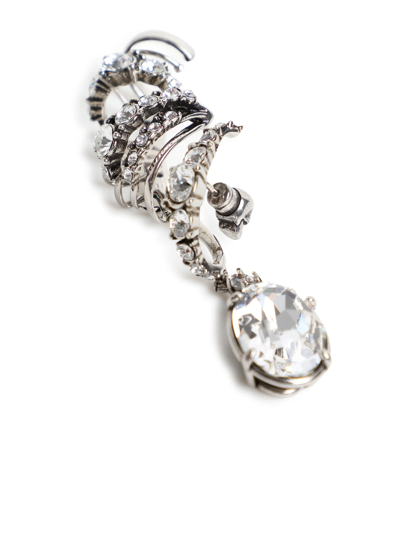 Alexander McQueen Embellished Drop Charm Earcuff