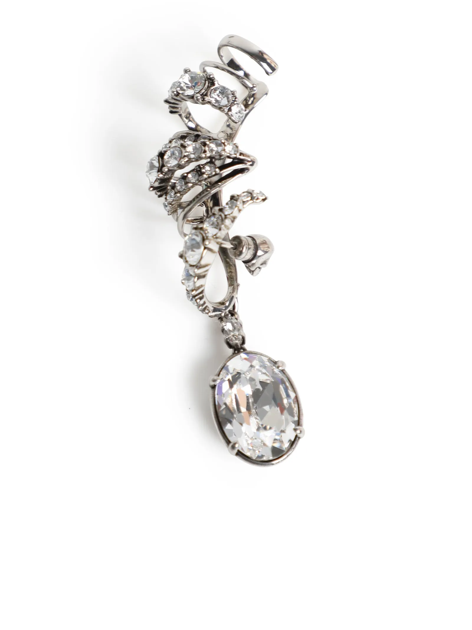 Alexander McQueen Embellished Drop Charm Earcuff