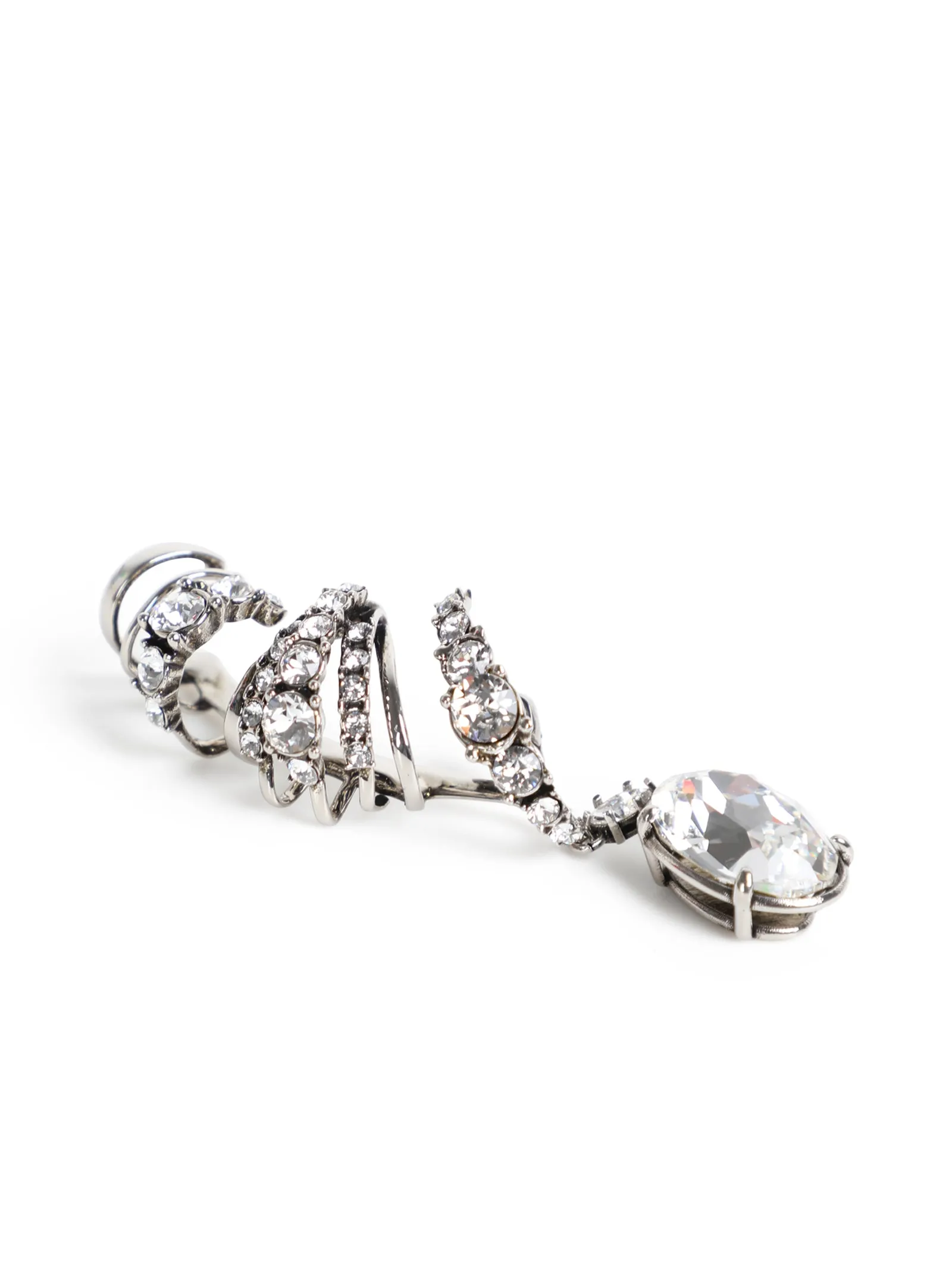 Alexander McQueen Embellished Drop Charm Earcuff