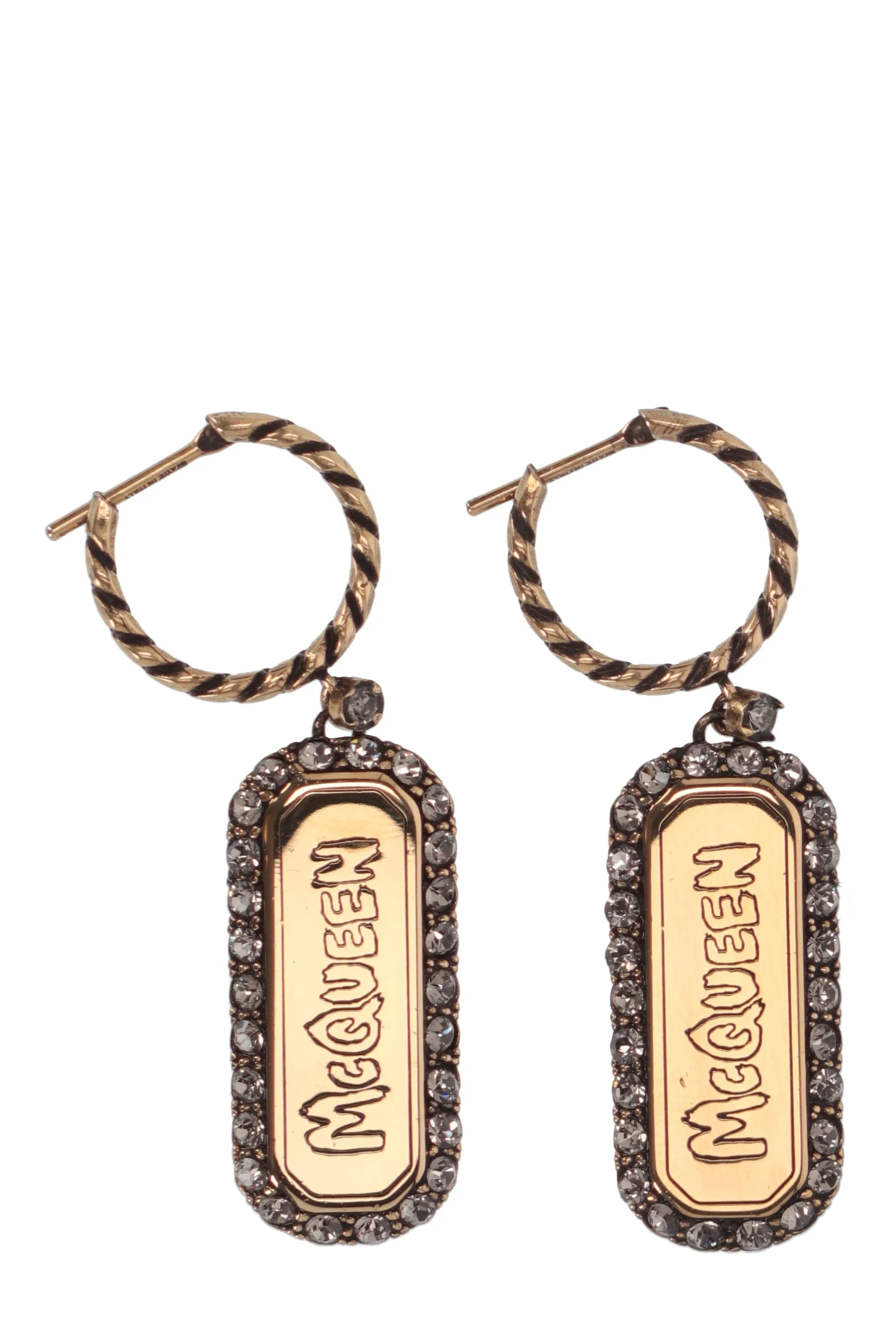 Alexander McQueen Embellished Hoop Earrings