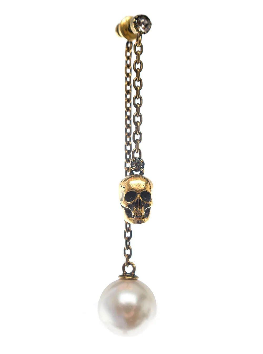 Alexander McQueen Embellished Skull Charm Earrings