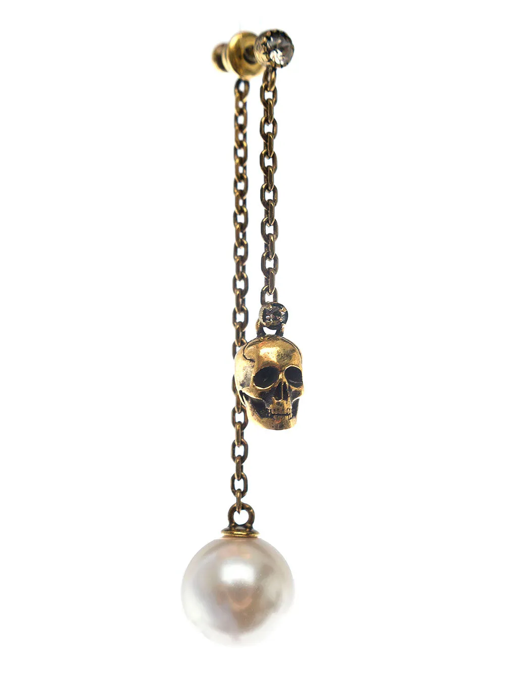 Alexander McQueen Embellished Skull Charm Earrings