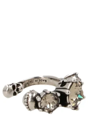 Alexander McQueen Embellished Skull Ear Cuff
