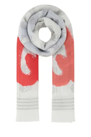 Alexander McQueen Graffiti Biker Skull Scarf