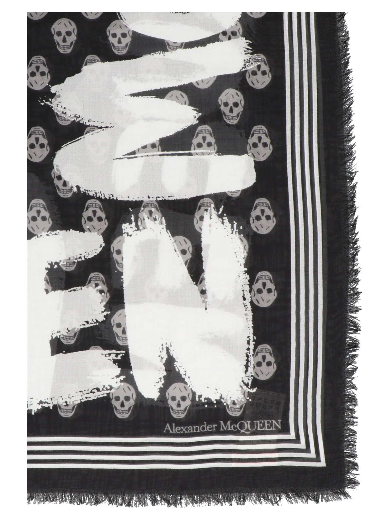Alexander McQueen Graffiti Biker Skull Scarf