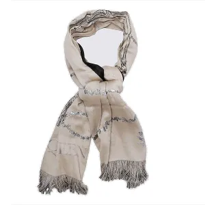 Alexander McQueen Logo Detailed Frayed Scarf