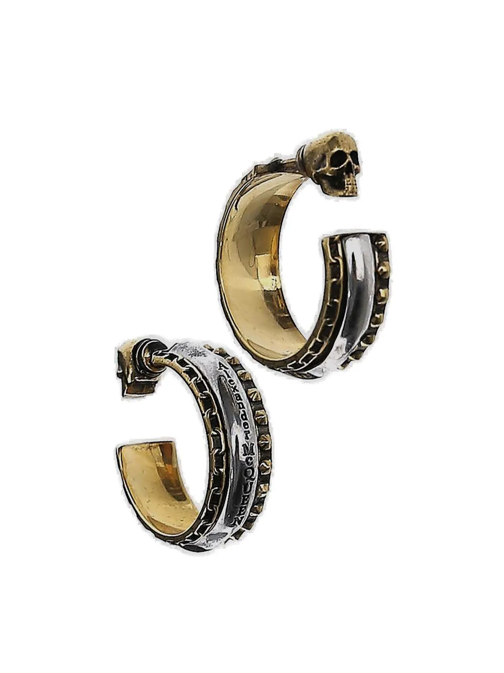 Alexander McQueen Logo Engraved Earrings