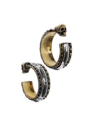 Alexander McQueen Logo Engraved Earrings