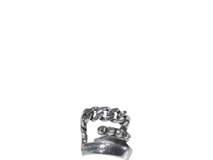 Alexander McQueen Logo Engraved Punk Stud Ear Cuff