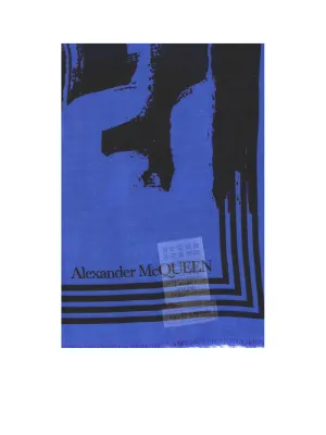 Alexander McQueen Logo Graffiti Scarf