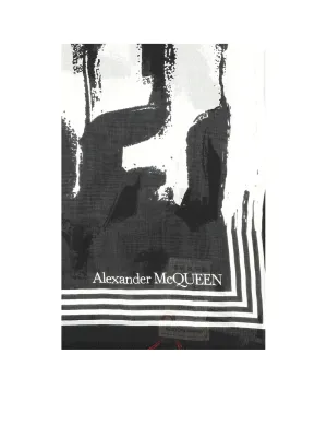 Alexander McQueen Logo Graffiti Scarf