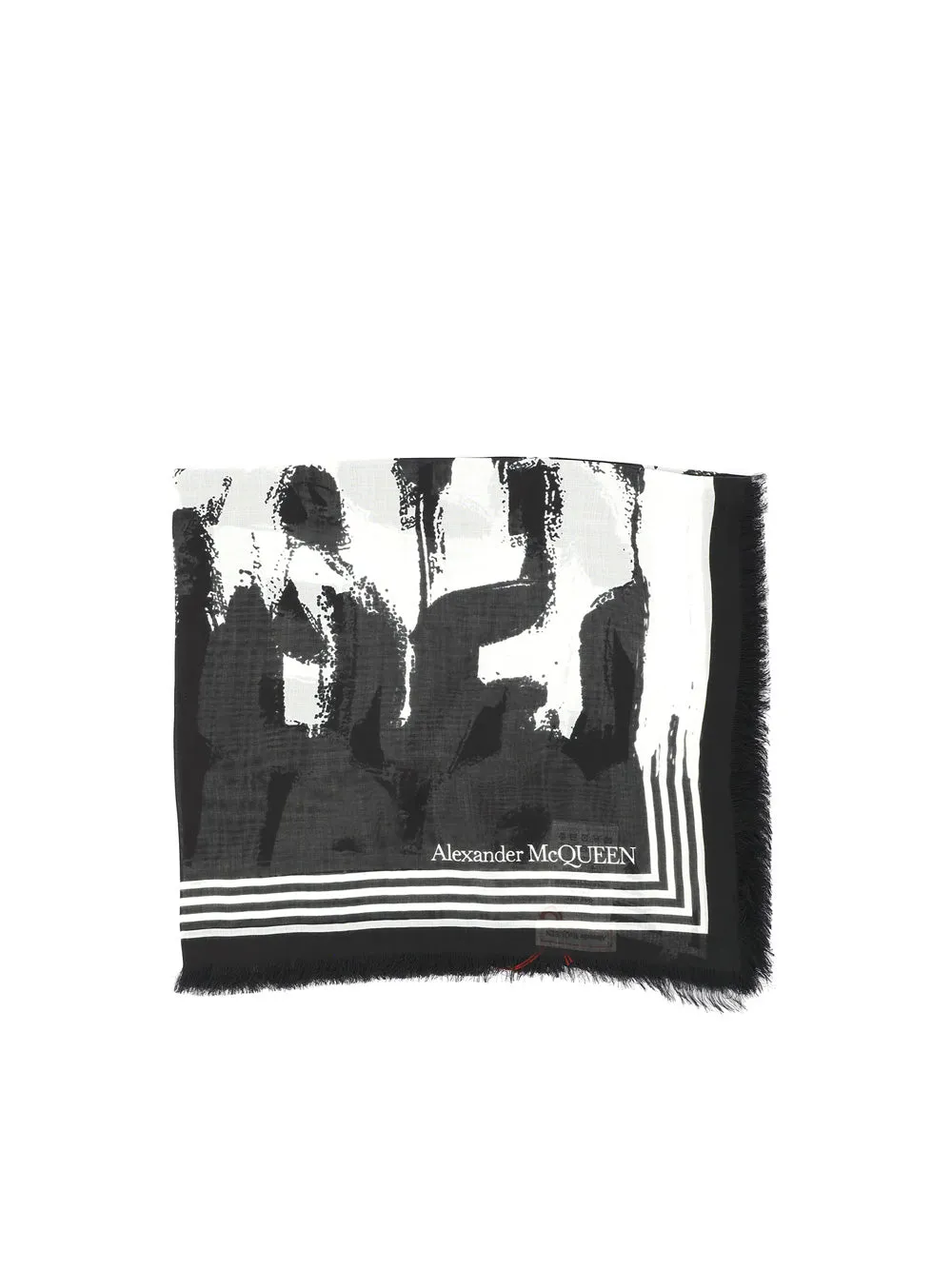 Alexander McQueen Logo Graffiti Scarf