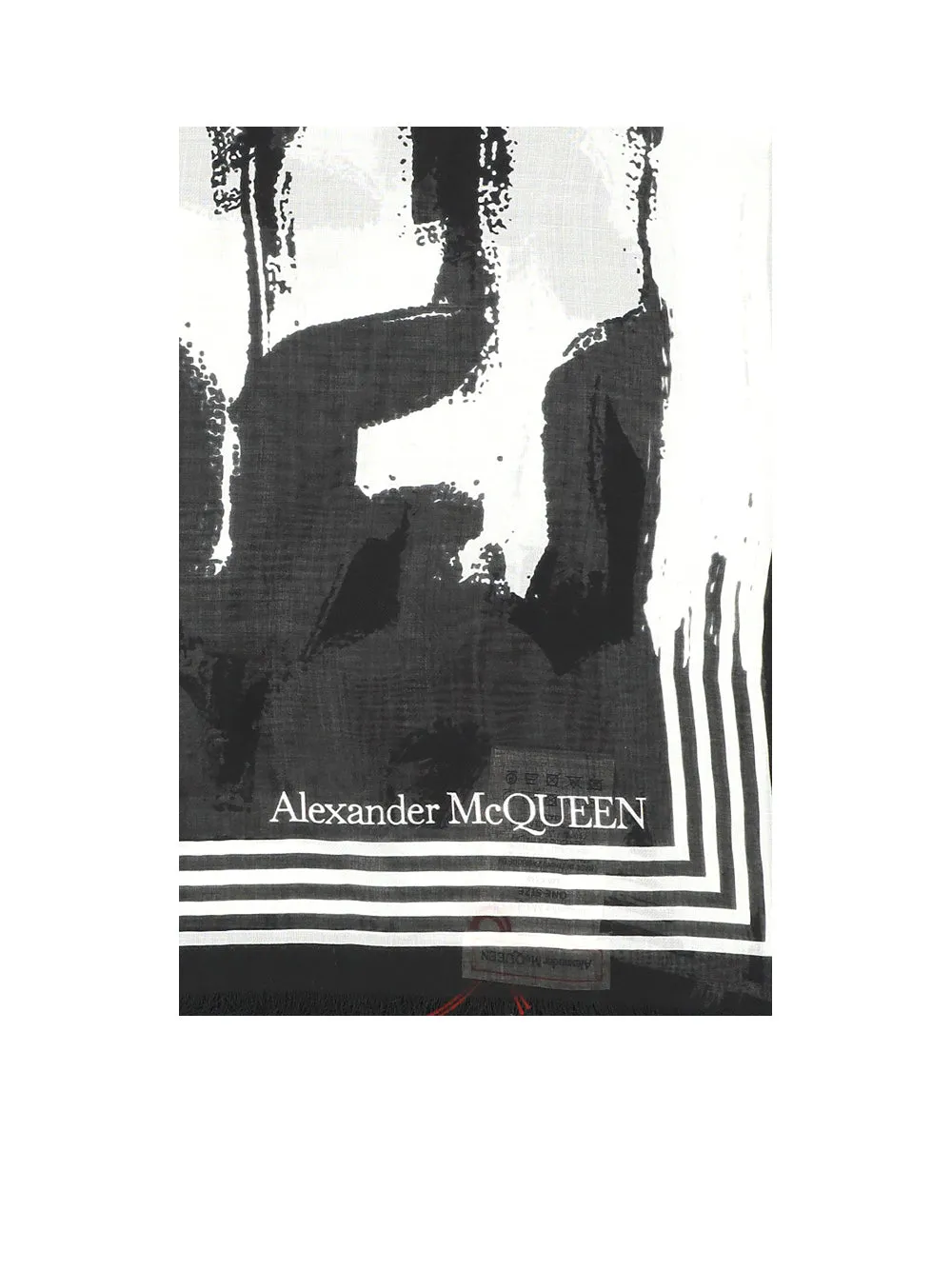 Alexander McQueen Logo Graffiti Scarf