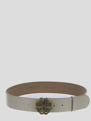 Alexander McQueen Logo Plaque Buckle Belt