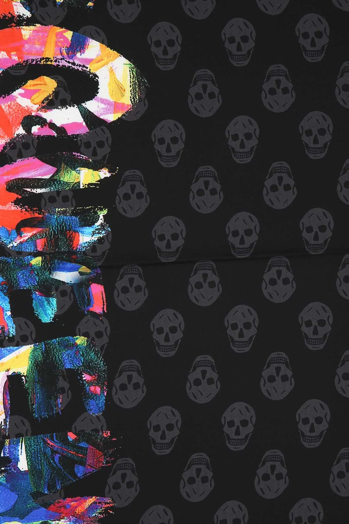 Alexander McQueen Logo Skull Printed Scarf