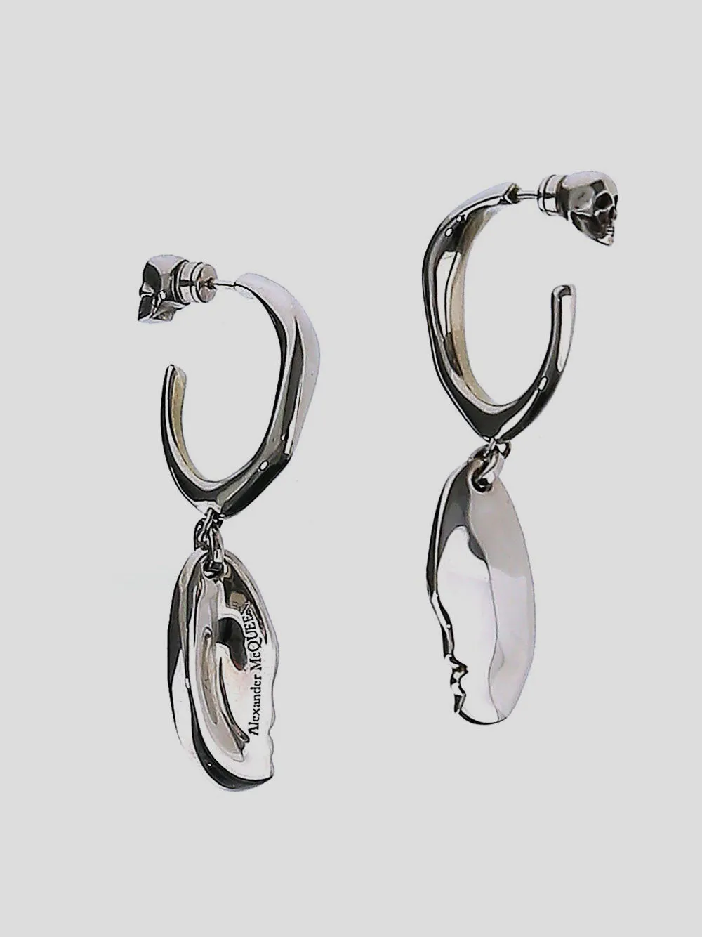 Alexander McQueen Molten Logo Detailed Drop Earrings