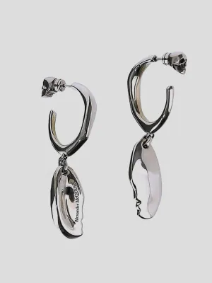 Alexander McQueen Molten Logo Detailed Drop Earrings