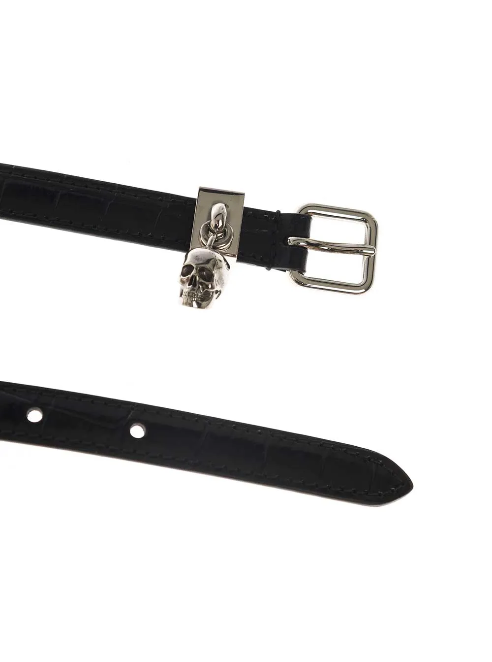 Alexander McQueen Pave Skull Double Belt