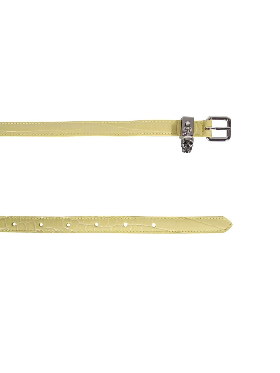 Alexander McQueen Pave Skull Double Belt