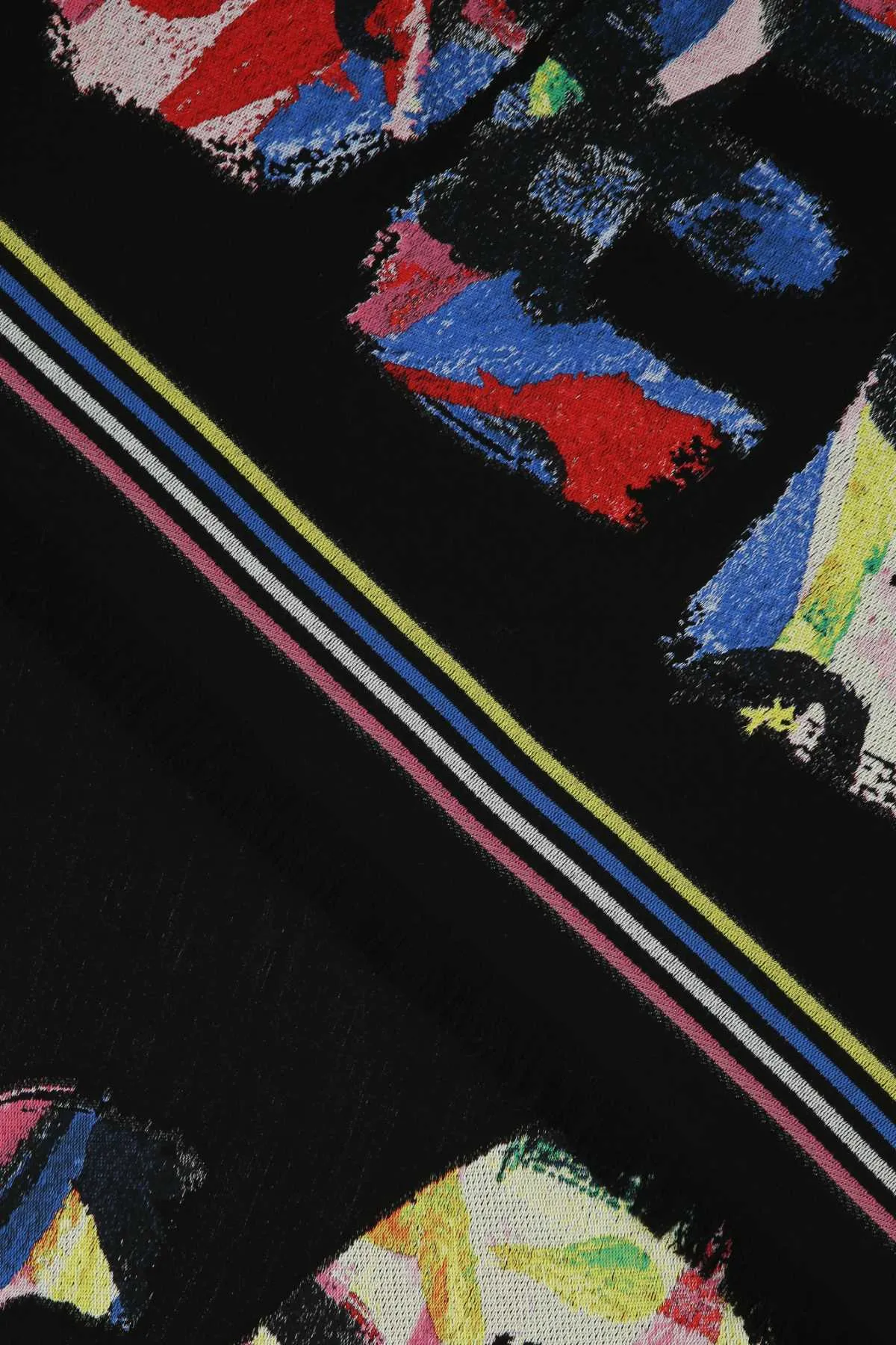 Alexander McQueen Printed Fringed Scarf