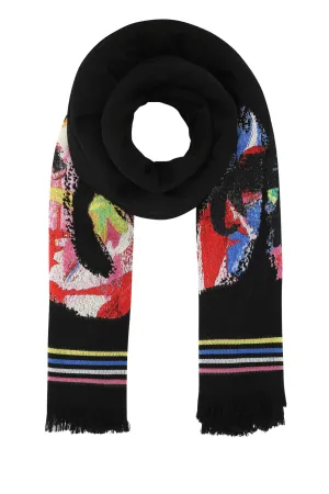 Alexander McQueen Printed Fringed Scarf