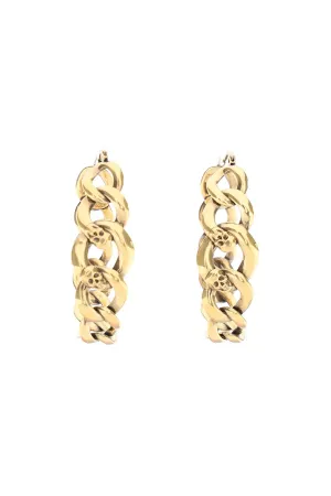 Alexander McQueen Skull Chain Hoop Earrings