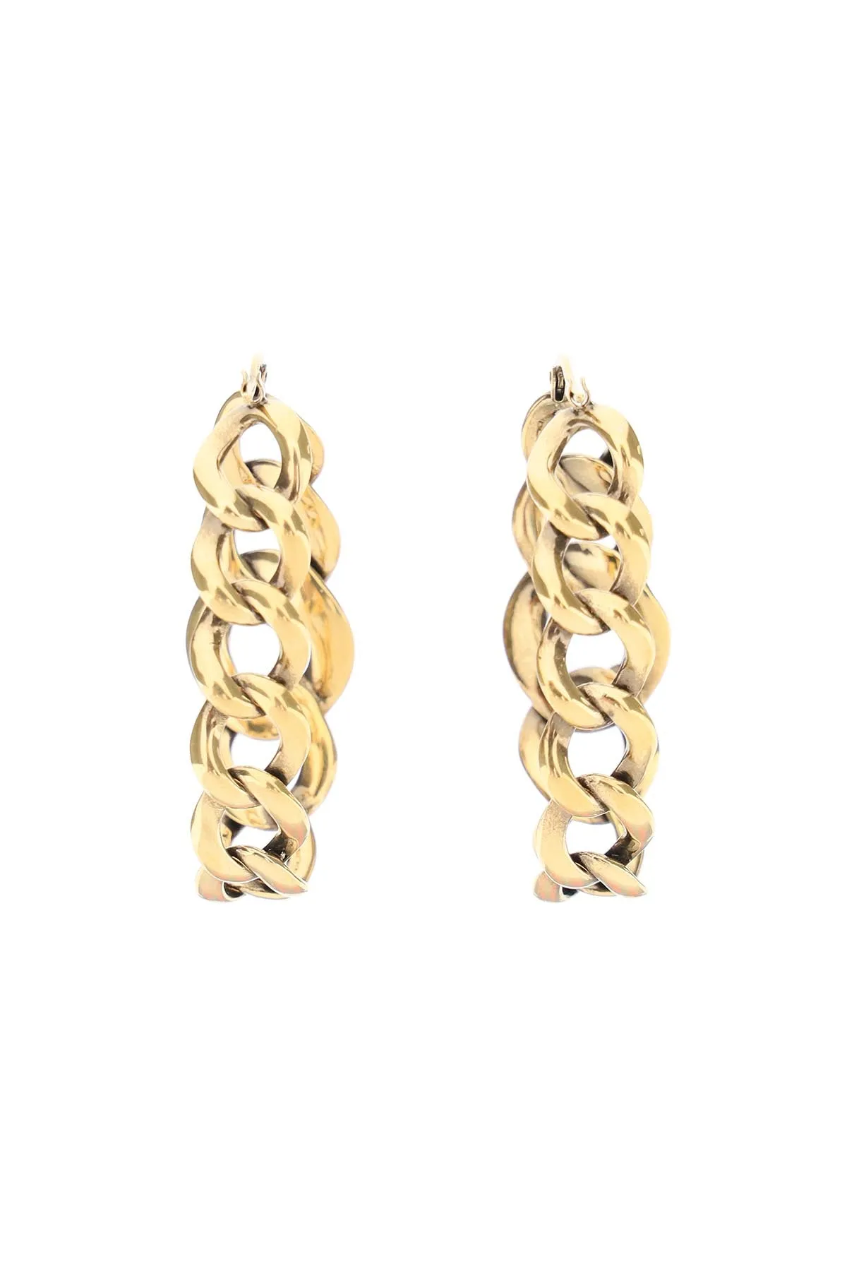 Alexander McQueen Skull Chain Hoop Earrings