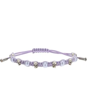 Alexander McQueen Skull Charm Braided Bracelet