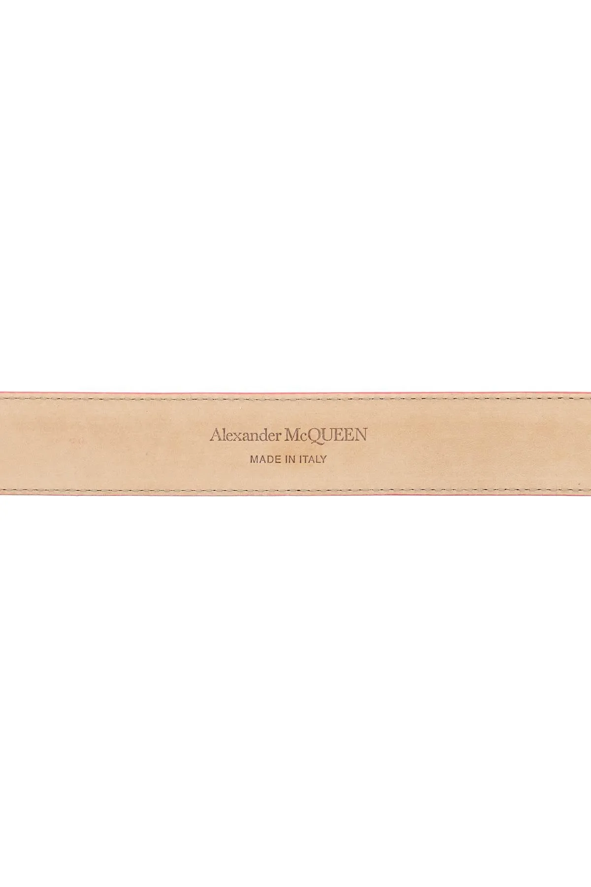 Alexander McQueen Skull Charm Embossed Belt