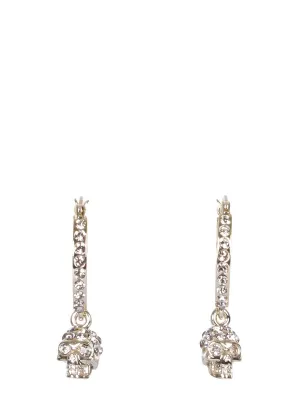 Alexander McQueen Skull Embellished Hoop Earrings