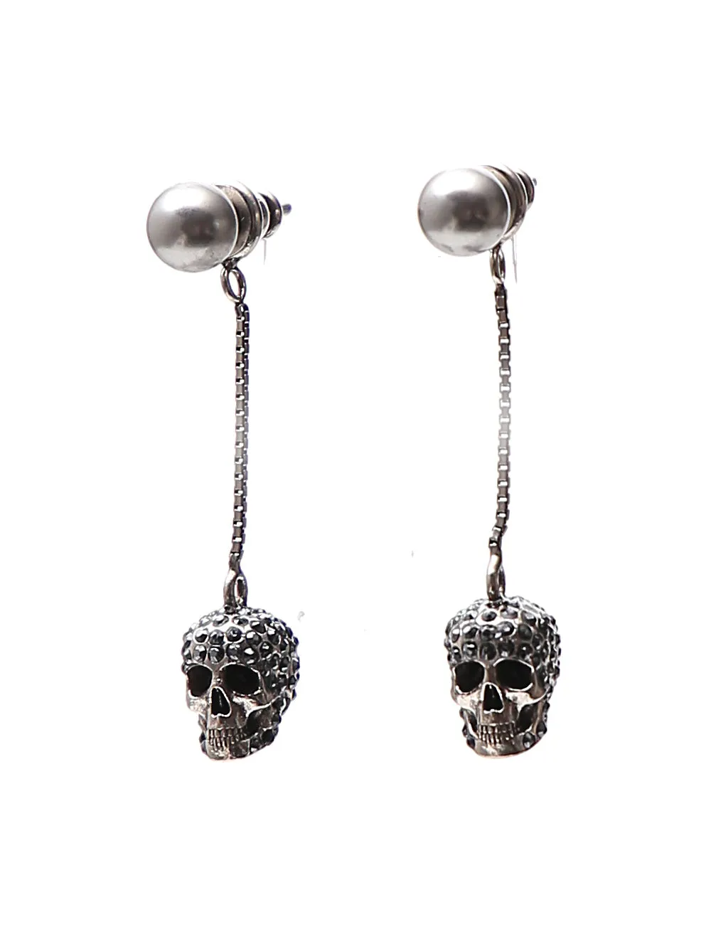 Alexander McQueen Skull Pendant Earrings