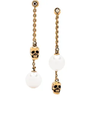 Alexander McQueen Skull Pendant Earrings