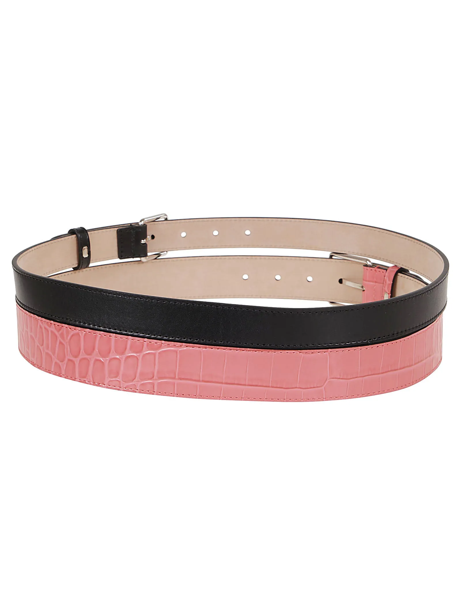 Alexander McQueen Two Tone Embossed Buckle Belt