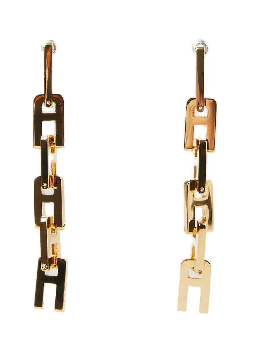 Ambush Logo Detailed A Chain Link Earrings