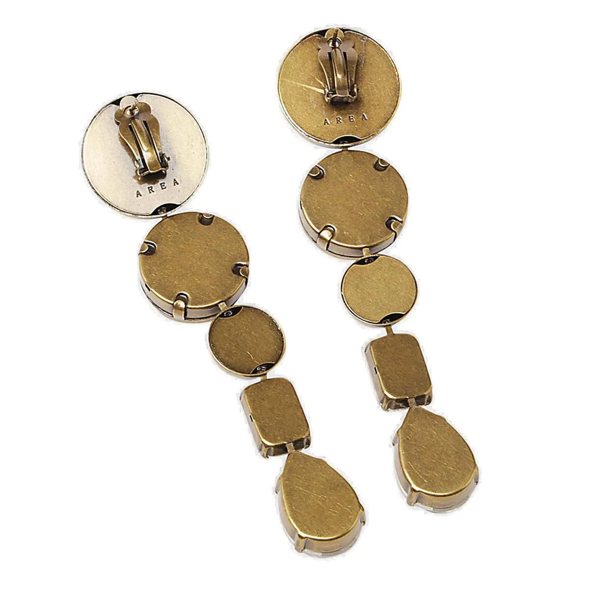 Area Logo Detailed Drop Earrings