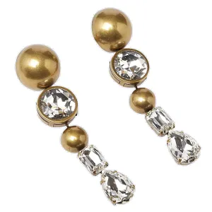 Area Logo Detailed Drop Earrings