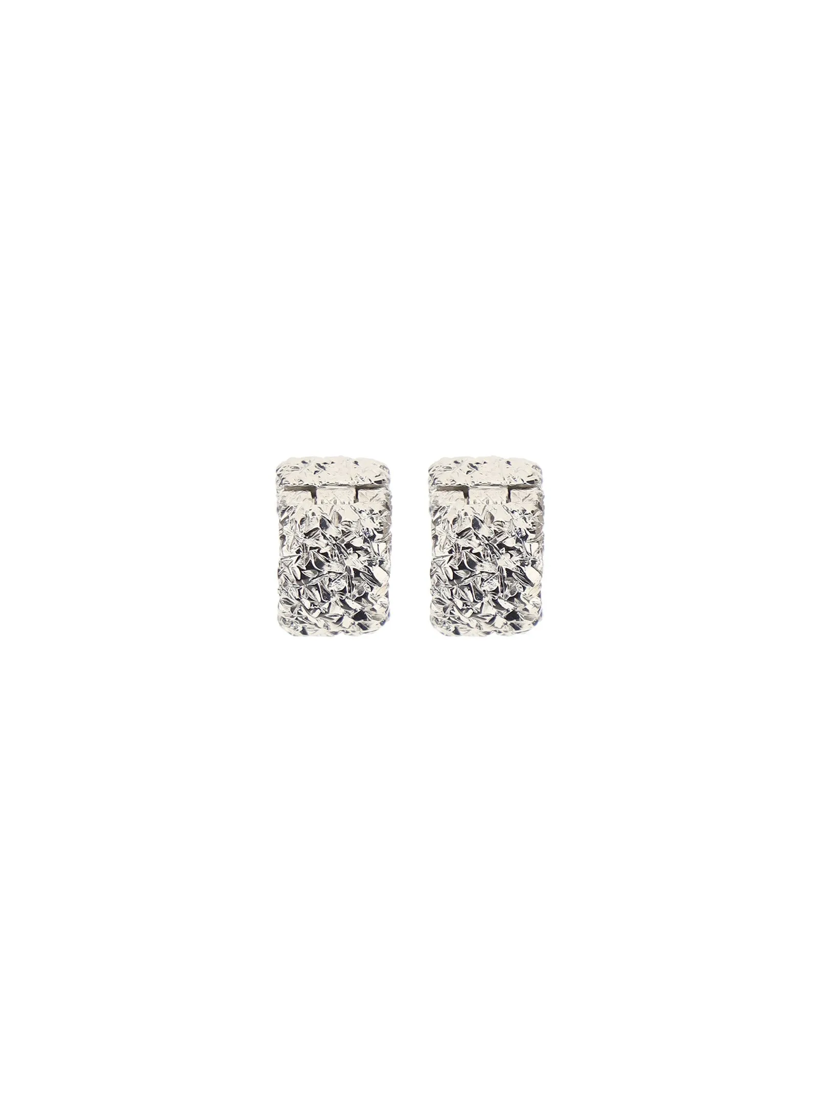 Balenciaga Crease-Effect Hoop Earrings