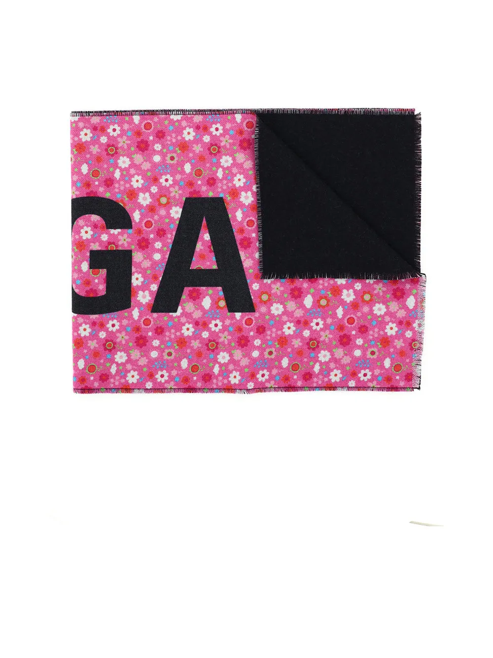 Balenciaga Floral Macro Logo Printed Scarf